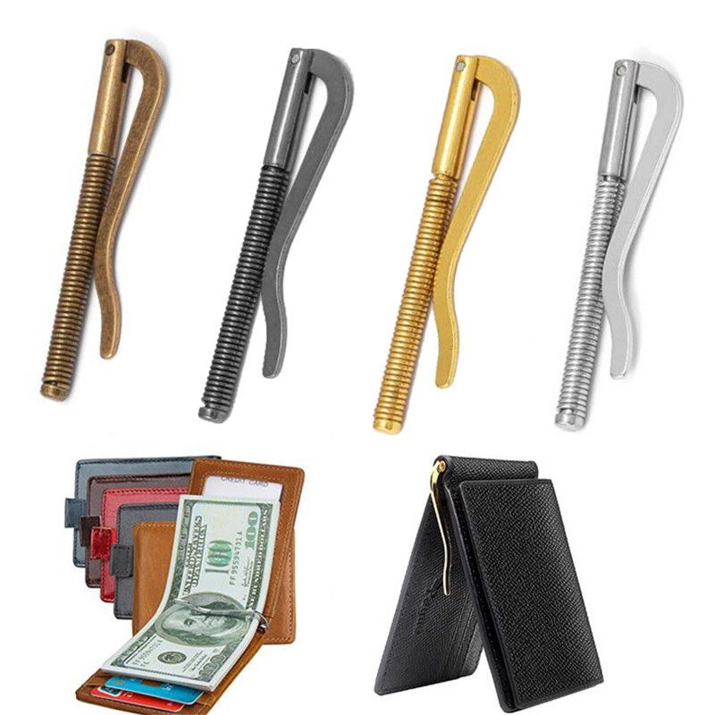 Money Clip Slim - 1 Buah Baru Logam Lipat Dua