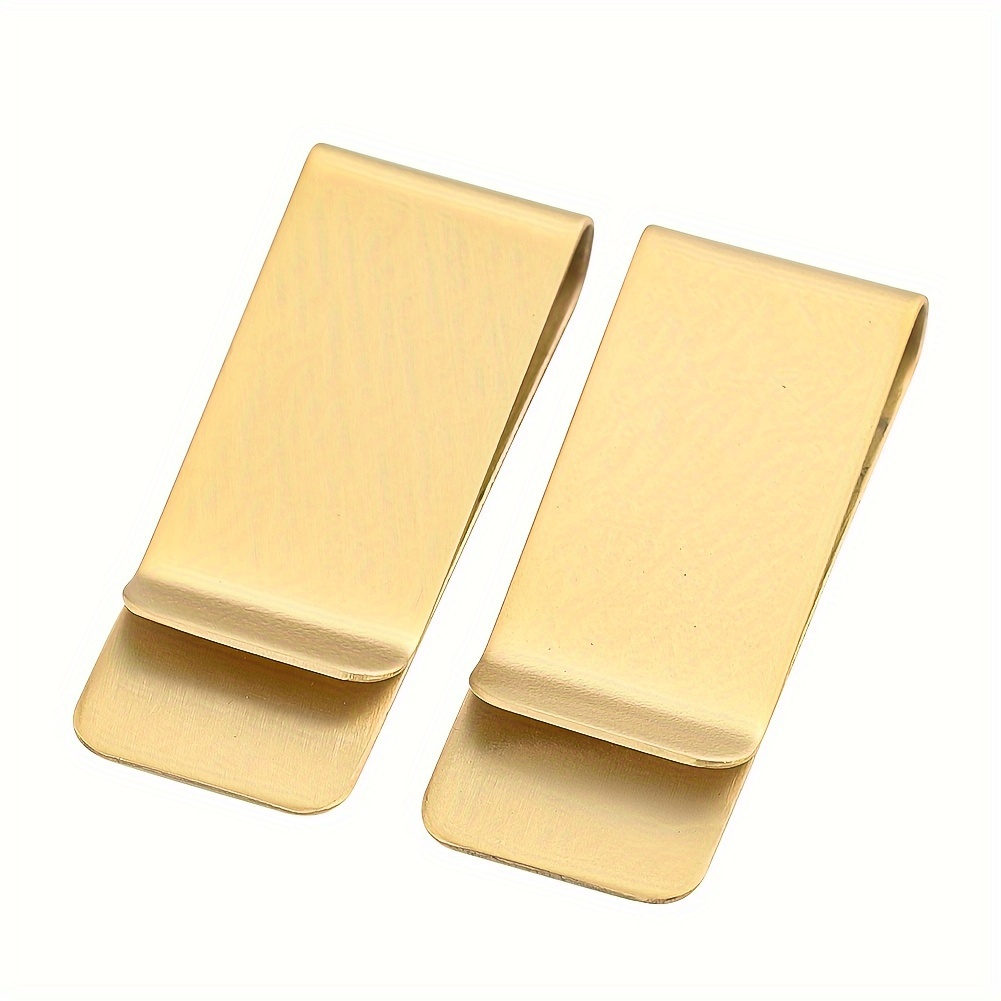 Money Clip Slim - Klip uang pria, 2 buah klip