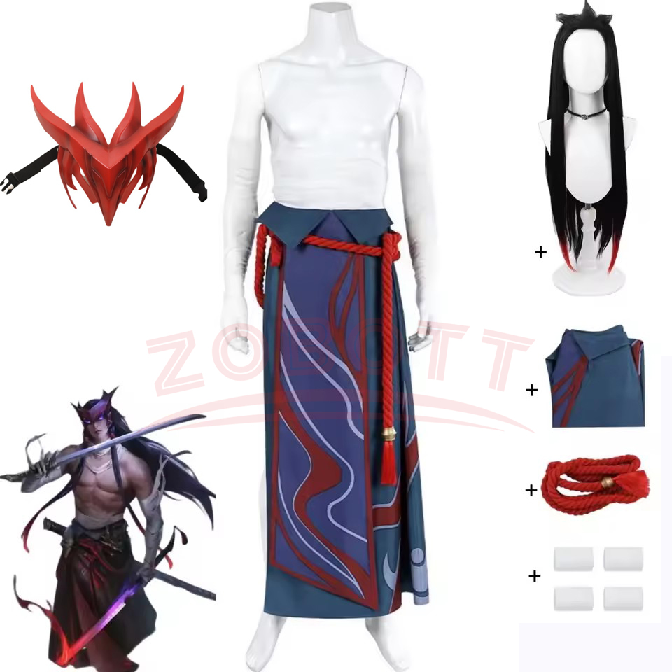 Men Accessories Kit - Kostum Cosplay Game LOL Unforgotten Yone