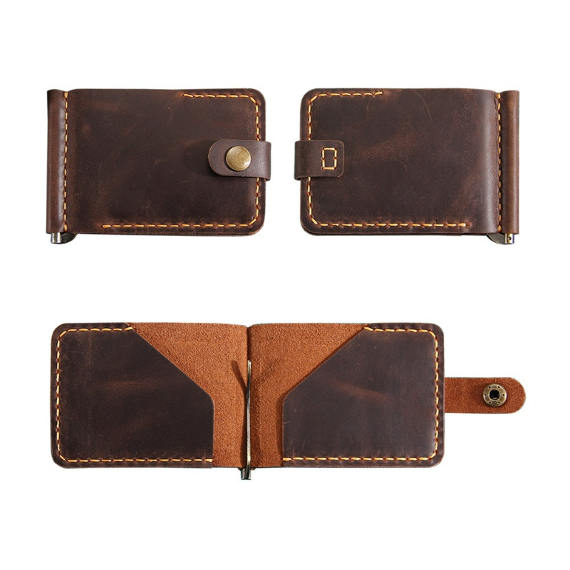 Dompet Jepit Uang Kulit Crazy  - Money Clip Slim ulasan dan harga