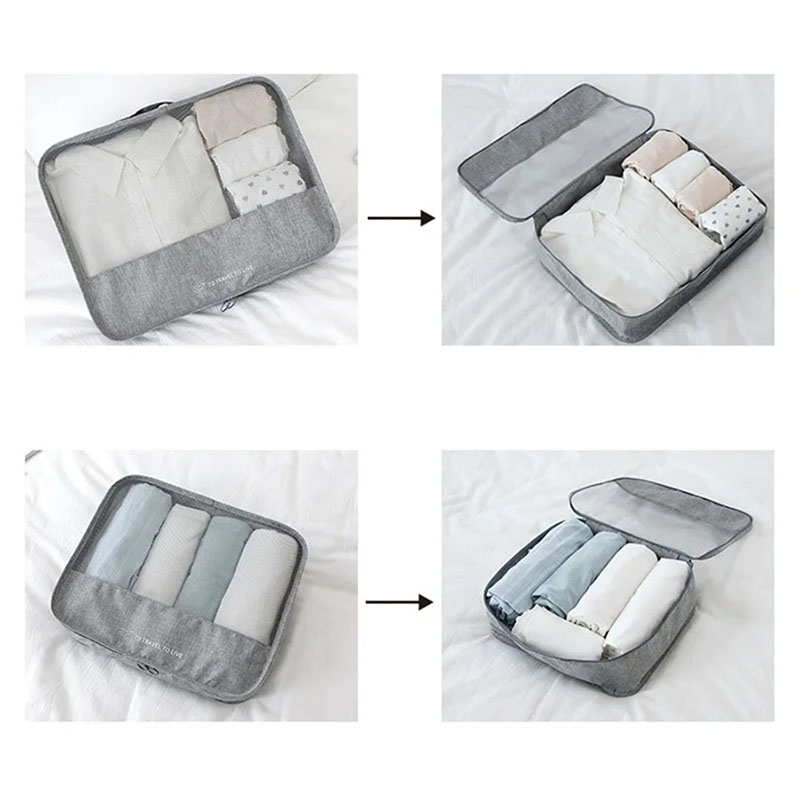 Set 7 Buah Packing Cube Perjal - Men Accessories Kit ulasan dan harga