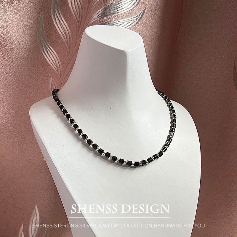 Kalung obsidian 4mm alami berl - Men Accessories Kit ulasan dan harga