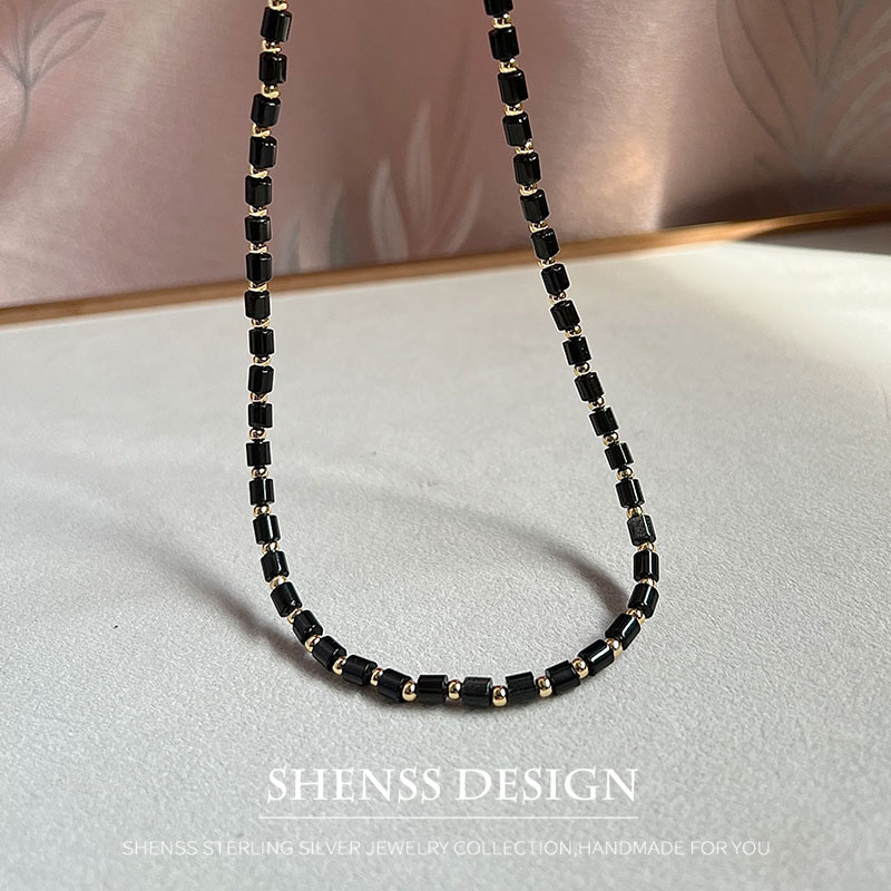Kalung obsidian 4mm alami berl - Men Accessories Kit ulasan dan harga